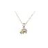 Gold Pendant Elephant with Zircones