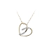 Gold Pendant Heart with Zircons