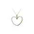 Gold Pendant Heart with Zircons