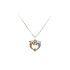 Gold Pendant Heart with Dolphins