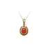Gold Pendant with Coral