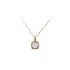 Gold Pendant with Pink Stone