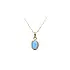 Gold Pendant with Blue Stone