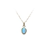 Gold Pendant with Blue Stone