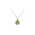 Gold Pendant with Green Stone