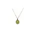 Gold Pendant with Green Stone