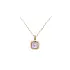 Gold Pendant with Pink Stone