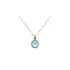 Gold Pendant with Blue Stone