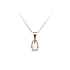 Gold Pendant with Opal and Zircons