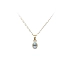 Gold Pendant with Blue Stone