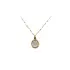Gold Pendant with Brown Stone