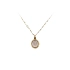 Gold Pendant with Brown Stone
