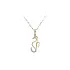 Gold Pendant Sea Horse with Zircons