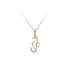 Gold Pendant Sea Horse with Zircons