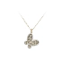 Gold Pendant Butterfly with Zircons