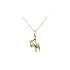 Gold Pendant Stork with Baby