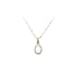 Gold Pendant with Opal and Zircons