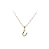 Gold Pendant Letter U