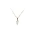 Gold Pendant Letter F with Zirconia