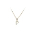 Gold Pendant Letter P with Zircones