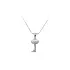 Pendant Key with White Gold Zircons