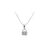 Pendant Padlock with White Gold Zircons