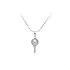 Pendant Key with White Gold Zircons