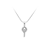 Pendant Key with White Gold Zircons