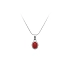Pendant with Coral and Zircons