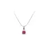 Gold Pendant with Pink Stone