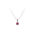 Gold Pendant with Pink Stone
