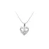 Pendant Heart with White Gold Zircons