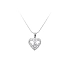 Pendant Heart with White Gold Zircons