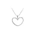 Pendant Heart with White Gold Zircons