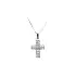 Pendant Cross with White Gold Zircons