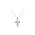 Pendant Cross with White Gold Zircons