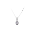 Pendant with Purple Stone made of White Gold