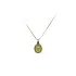 Gold Pendant with Green Stone