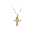 Gold Pendant Cross with Jesus Christ