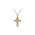 Gold Pendant Cross with Jesus Christ