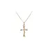 Golden Pendant Cross with Jesus Christ