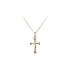 Golden Pendant Cross with Jesus Christ