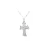 Pendant Cross with White Gold Zircons