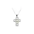 Pendant Cross with White Gold Zircons