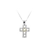 Pendant Cross with White Gold Zircons
