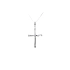 Pendant Cross with White Gold Zircons