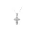 Pendant Cross with White Gold Zircons