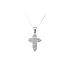 Pendant Cross with White Gold Zircons