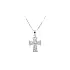 Pendant Cross with White Gold Zircons
