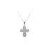 Pendant Cross with White Gold Zircons